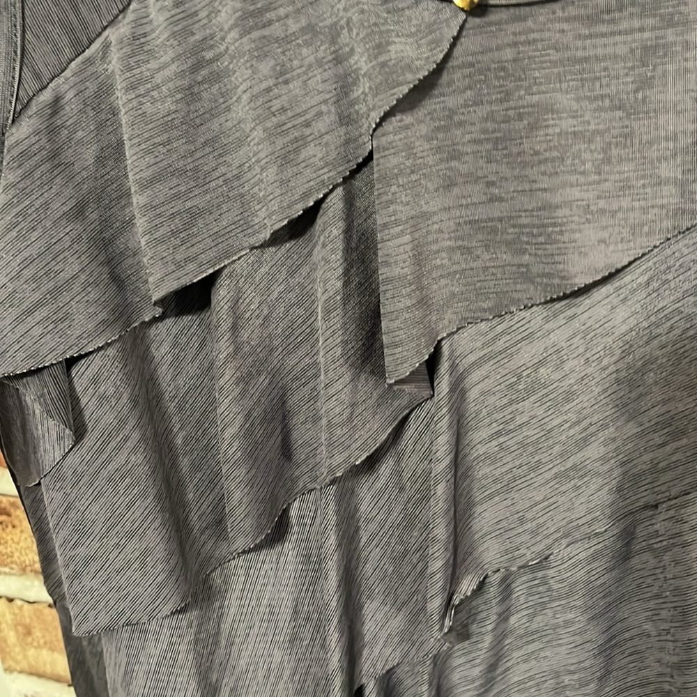 Lavish Charcoal Ruffle Tank Top - Picture 3 of 4